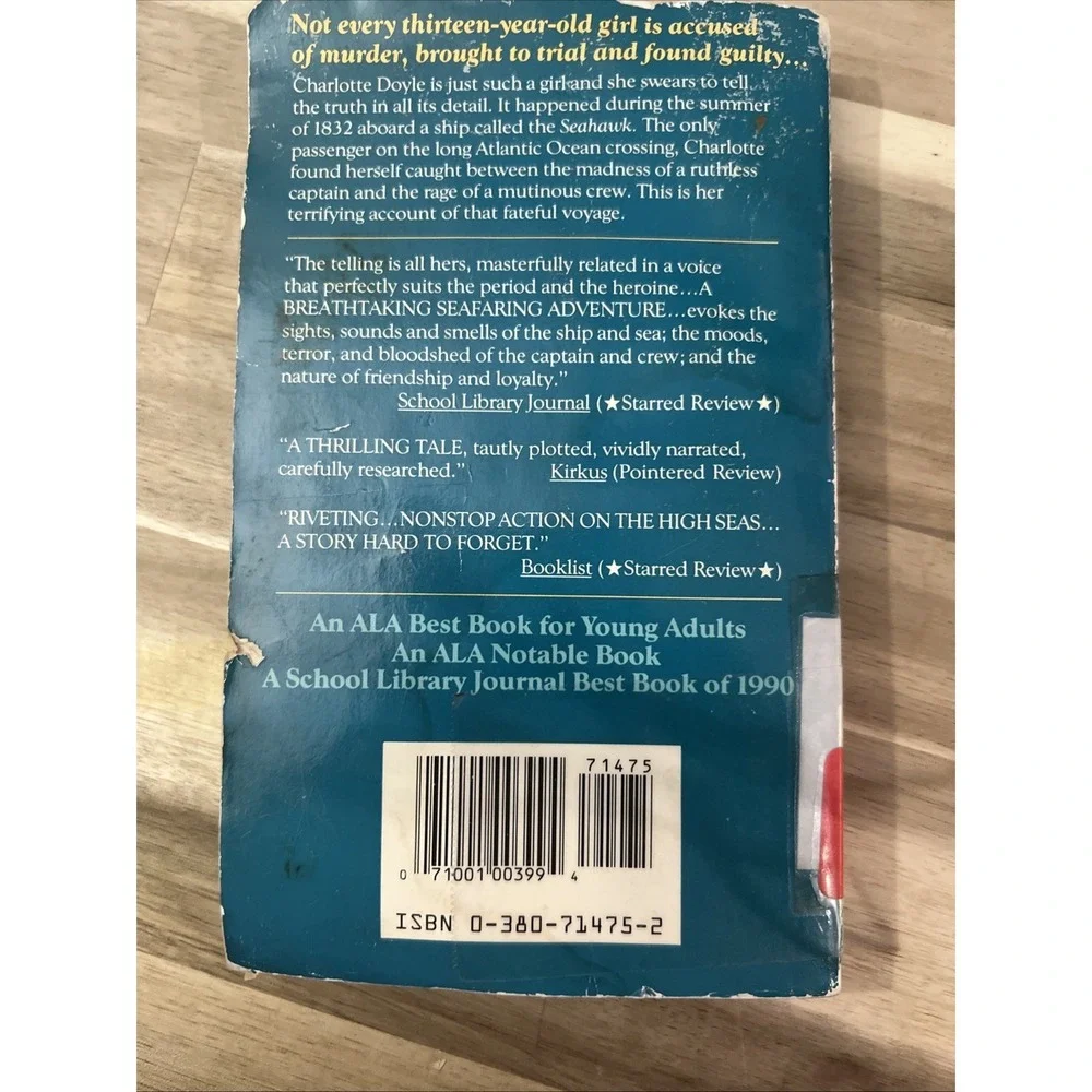 The True Confessions of Charlotte Doyle Avi‎ 1992 Avon Flare Paperback Book